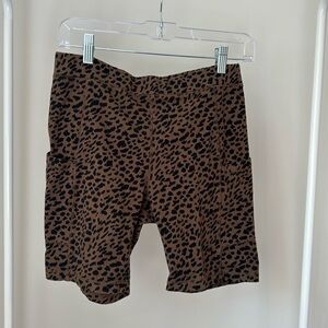 Monrow Cheetah Biker Shorts